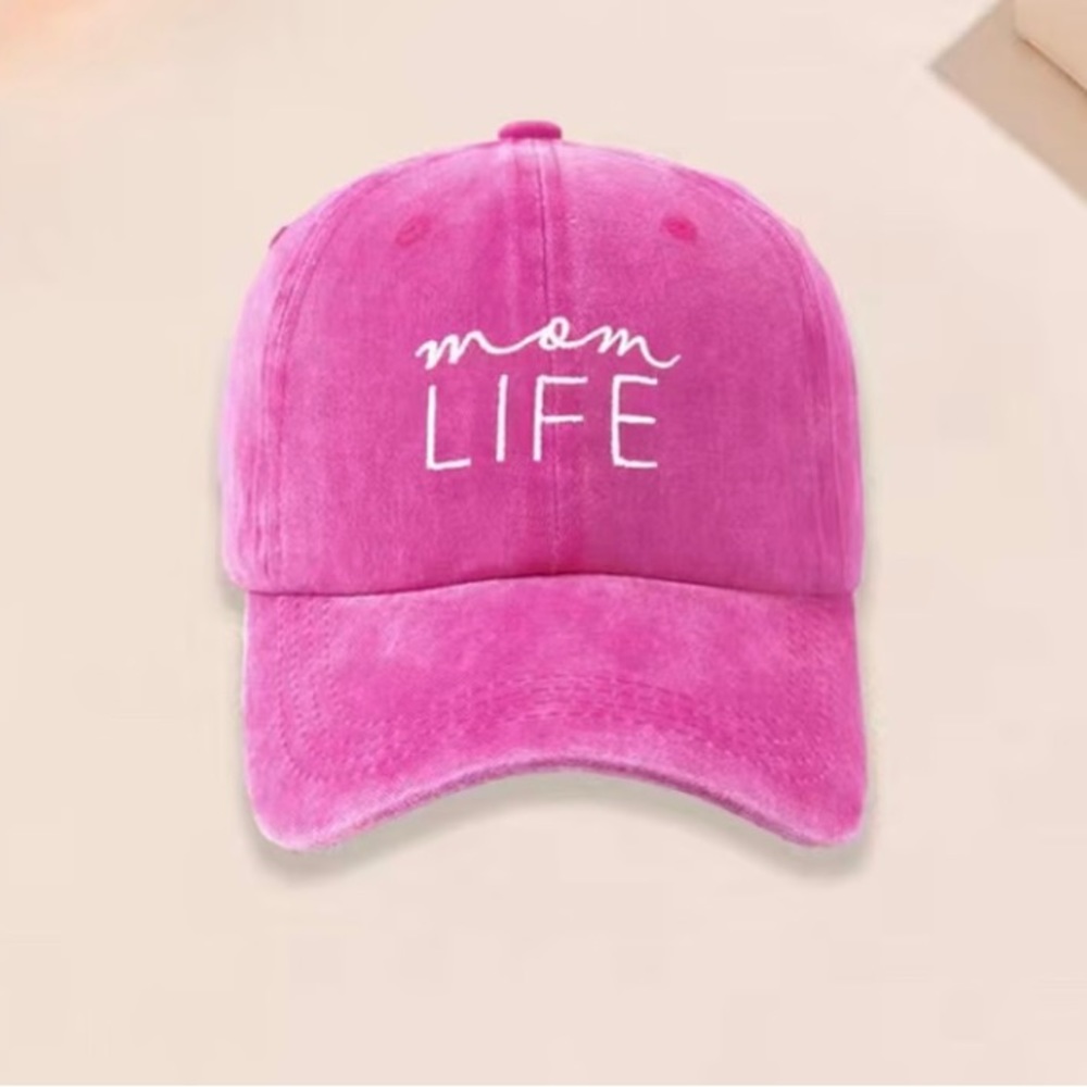 Embroidered MOM LIFE Hat